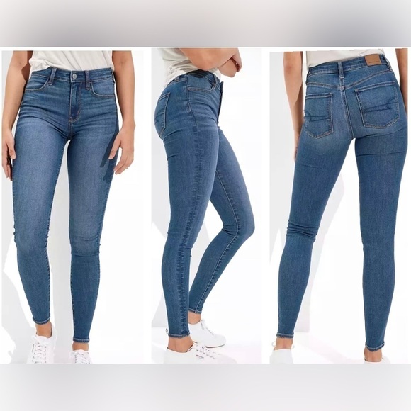 American Eagle Outfitters Super Stretch Long Hi Rise Jeggings l SIZE 0 - Picture 1 of 11